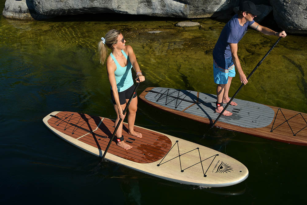 Cruiser SUP® XPLORER Woody Hard Quality Board - Shell Premium Paddle