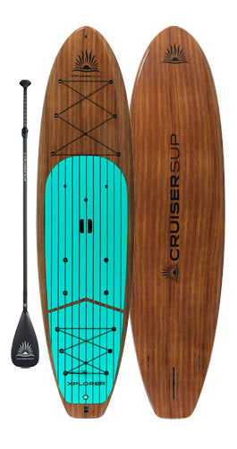 Paddle Premium Cruiser SUP® XPLORER Board Hard - Shell Woody Quality